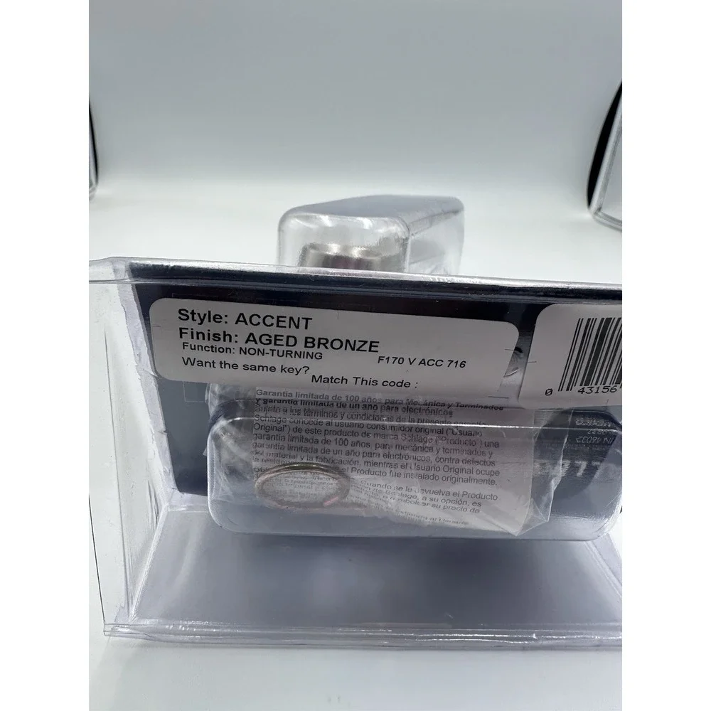 Schlage non turning door‎ handle left handed closet, french inactive door